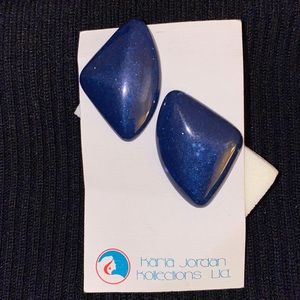 NWT Vintage Karla Jordan Kollections Purple Earrings
